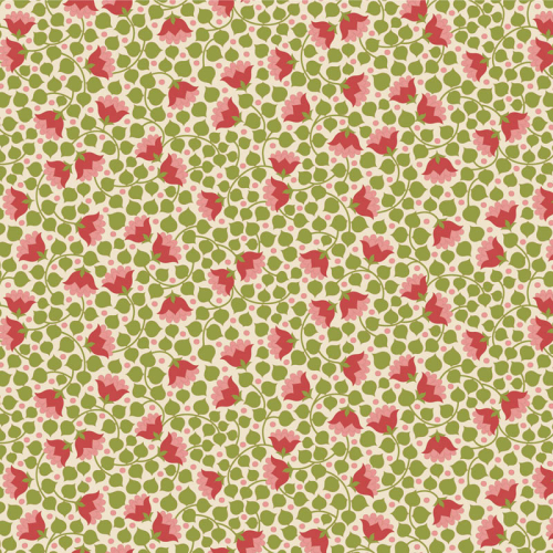 Tilda Patchwork Stoff Baumwolle - Wallflower - Bellflower Green